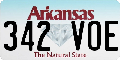 AR license plate 342VOE