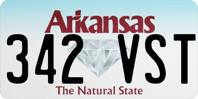 AR license plate 342VST