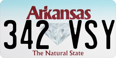 AR license plate 342VSY