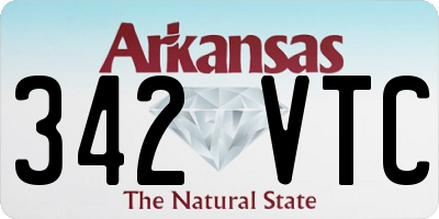 AR license plate 342VTC