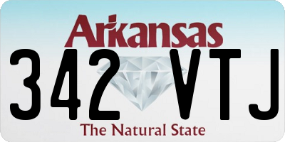 AR license plate 342VTJ