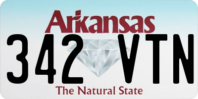 AR license plate 342VTN