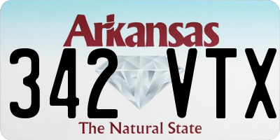 AR license plate 342VTX