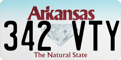 AR license plate 342VTY