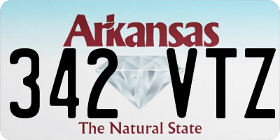 AR license plate 342VTZ