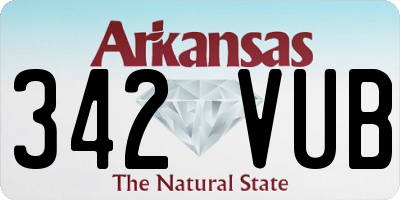 AR license plate 342VUB