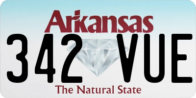 AR license plate 342VUE