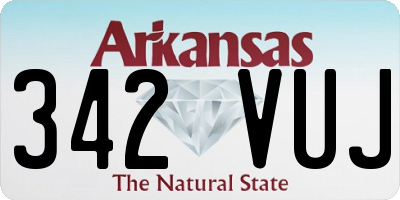 AR license plate 342VUJ
