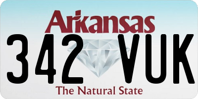 AR license plate 342VUK