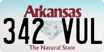 AR license plate 342VUL