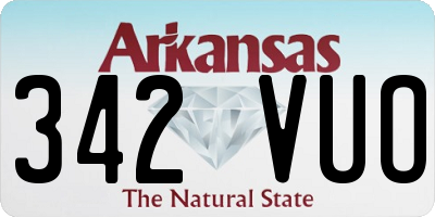 AR license plate 342VUO