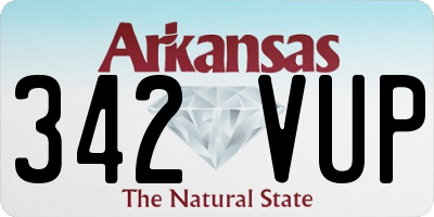 AR license plate 342VUP