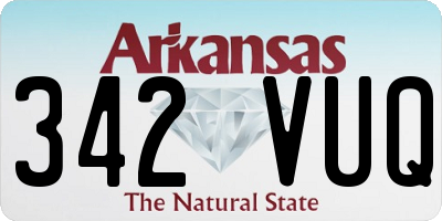 AR license plate 342VUQ
