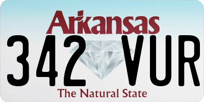 AR license plate 342VUR