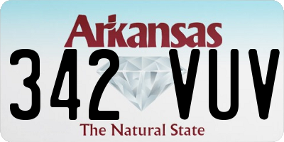 AR license plate 342VUV