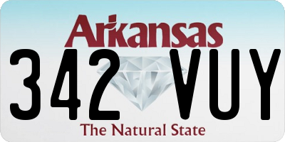 AR license plate 342VUY