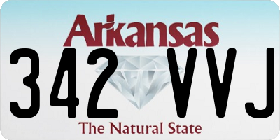 AR license plate 342VVJ