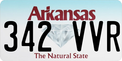 AR license plate 342VVR