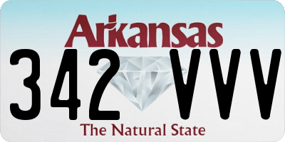 AR license plate 342VVV