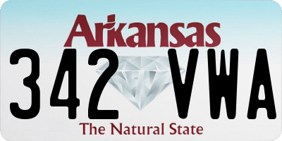AR license plate 342VWA