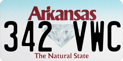 AR license plate 342VWC