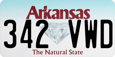 AR license plate 342VWD