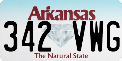 AR license plate 342VWG