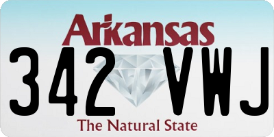 AR license plate 342VWJ