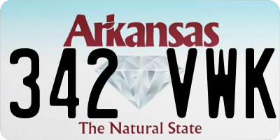 AR license plate 342VWK