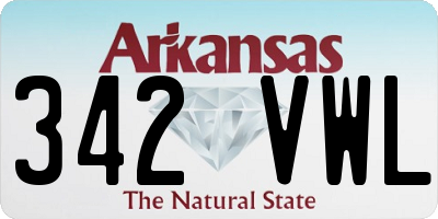 AR license plate 342VWL