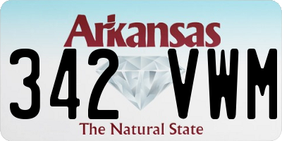 AR license plate 342VWM