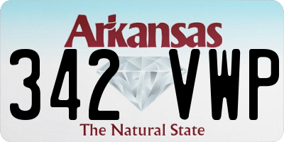 AR license plate 342VWP