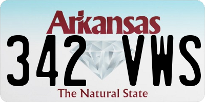 AR license plate 342VWS