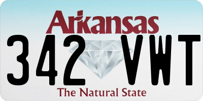 AR license plate 342VWT