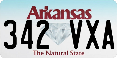 AR license plate 342VXA