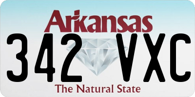 AR license plate 342VXC
