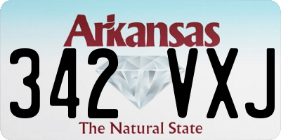 AR license plate 342VXJ