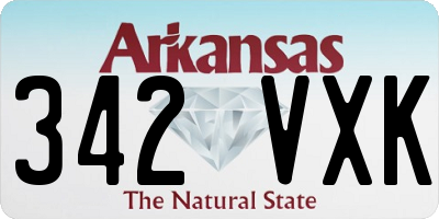 AR license plate 342VXK