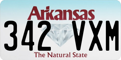 AR license plate 342VXM