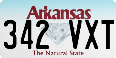 AR license plate 342VXT