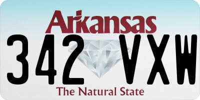 AR license plate 342VXW