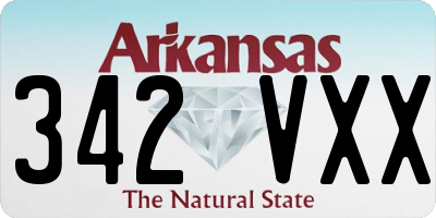 AR license plate 342VXX