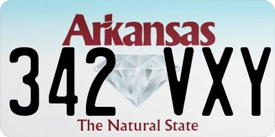 AR license plate 342VXY