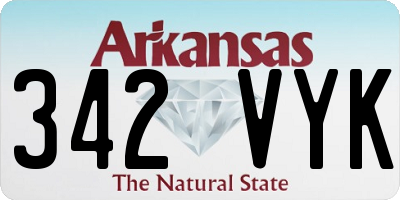 AR license plate 342VYK