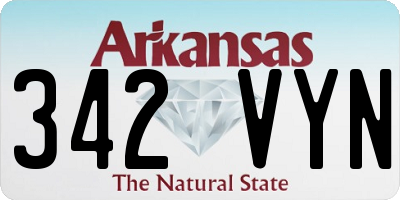 AR license plate 342VYN