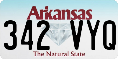 AR license plate 342VYQ