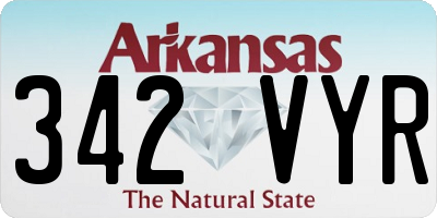 AR license plate 342VYR