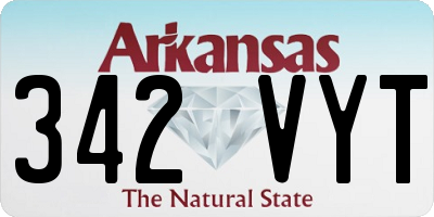 AR license plate 342VYT