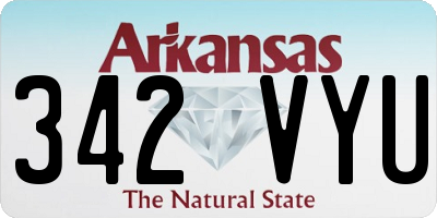 AR license plate 342VYU