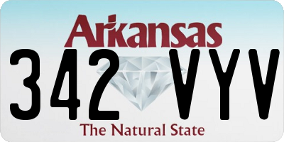 AR license plate 342VYV